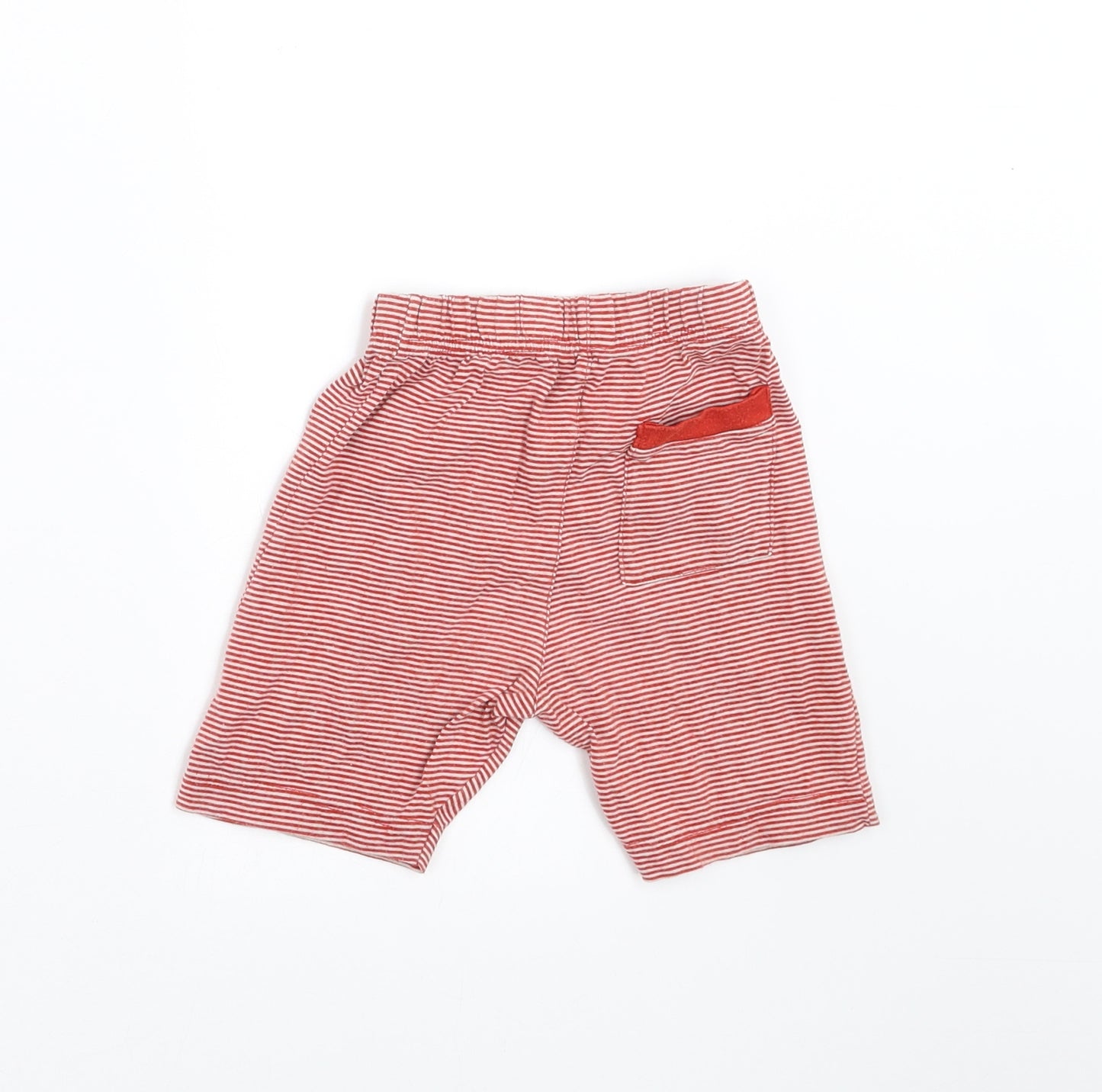 Petit Bateau Boys Red Striped  Cropped Trousers Size 12 Months  - shorts