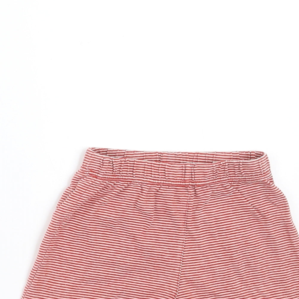 Petit Bateau Boys Red Striped  Cropped Trousers Size 12 Months  - shorts
