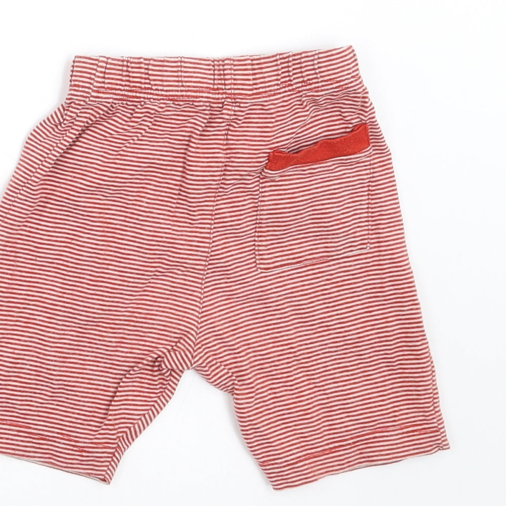 Petit Bateau Boys Red Striped  Cropped Trousers Size 12 Months  - shorts