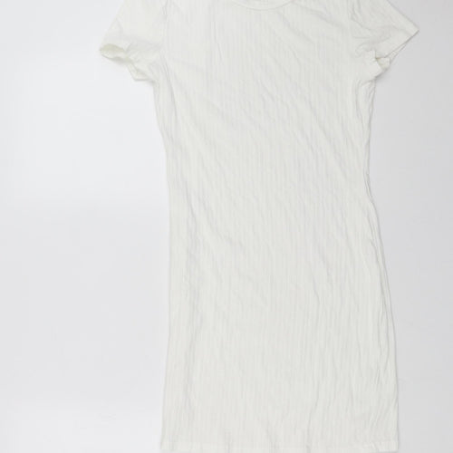 SheIn Womens White   T-Shirt Dress  Size M
