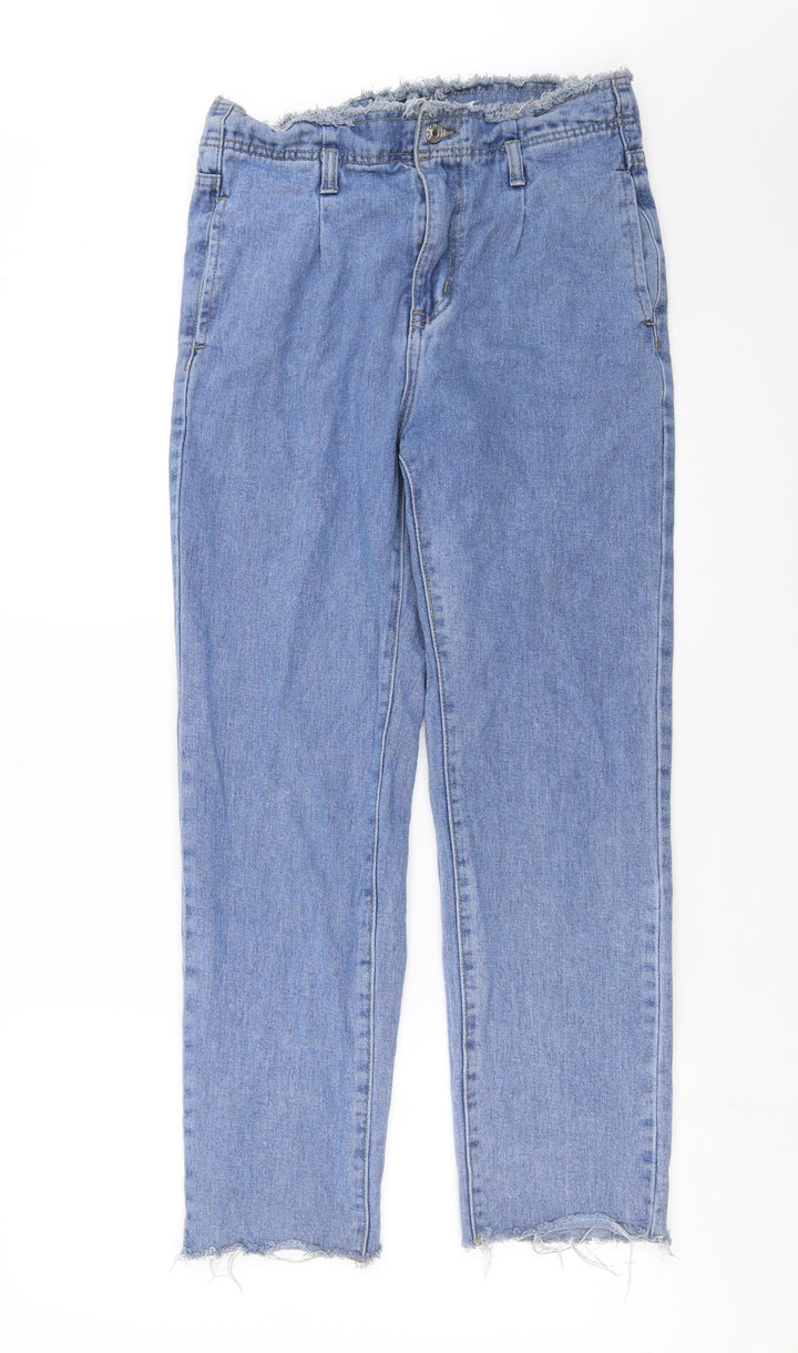Momokrom Womens Blue Denim Straight Jeans Size 8 L27 in