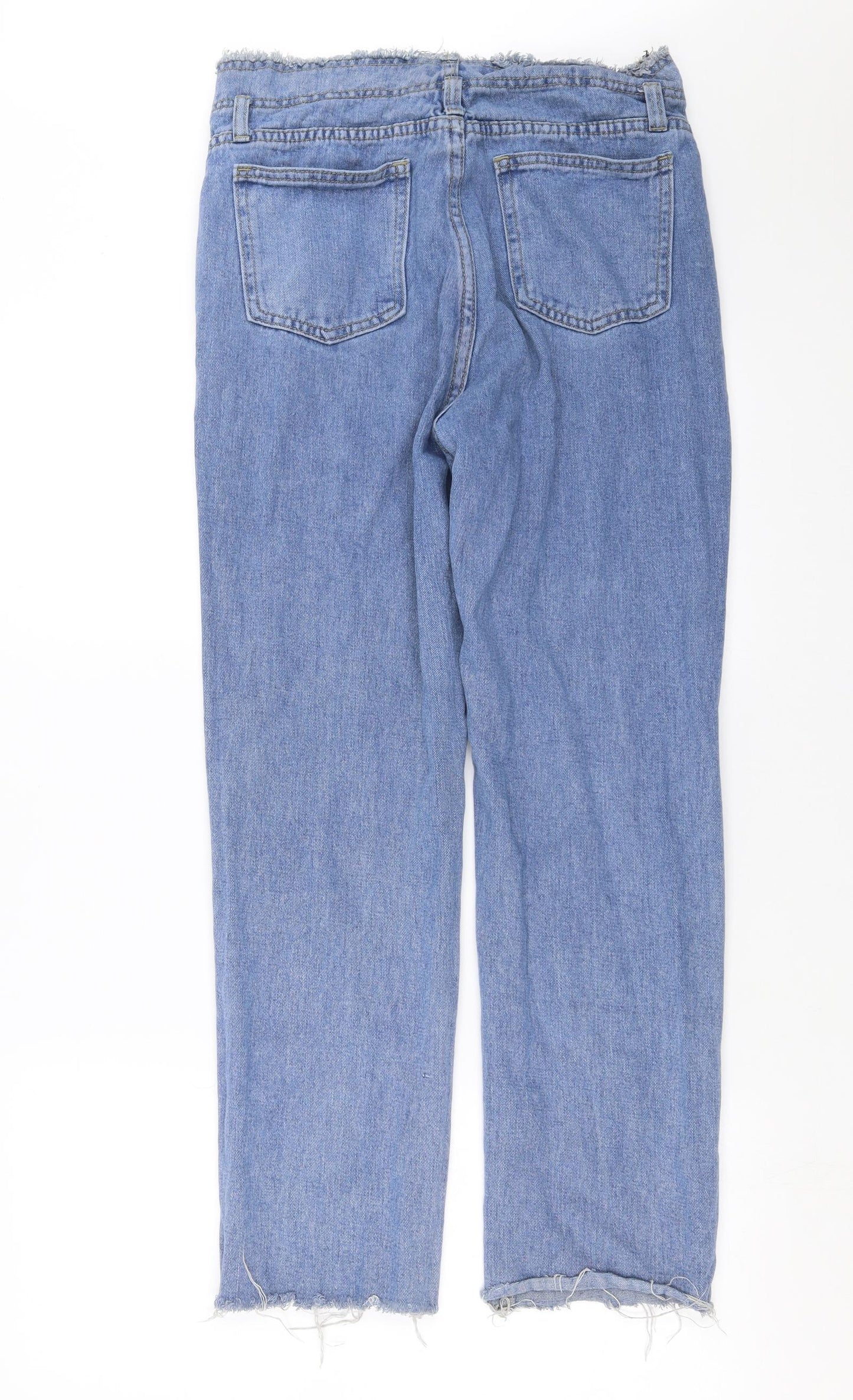 Momokrom Womens Blue  Denim Straight Jeans Size 8 L27 in
