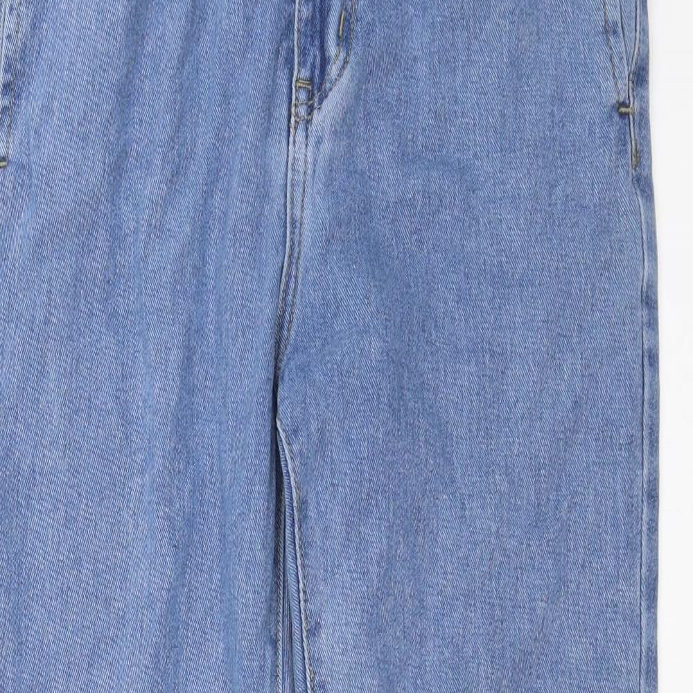 Momokrom Womens Blue  Denim Straight Jeans Size 8 L27 in