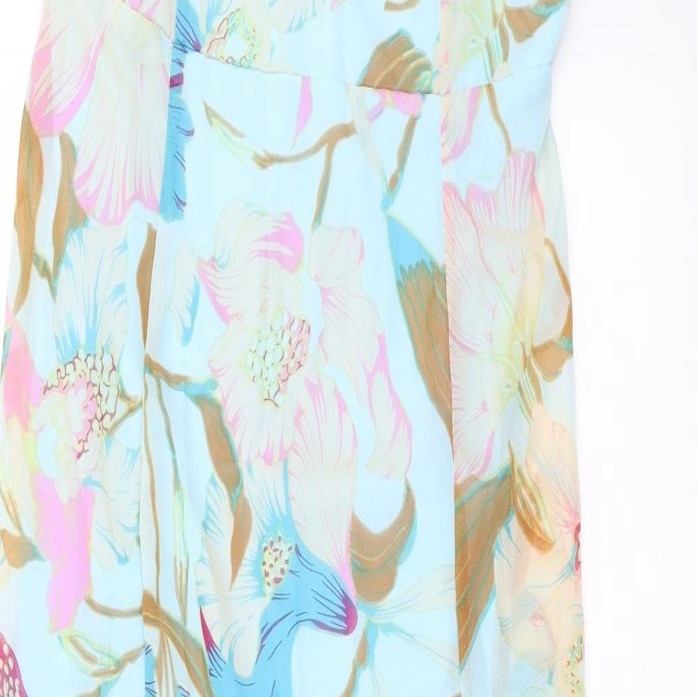 Boohoo Womens Blue Floral  Maxi  Size 14