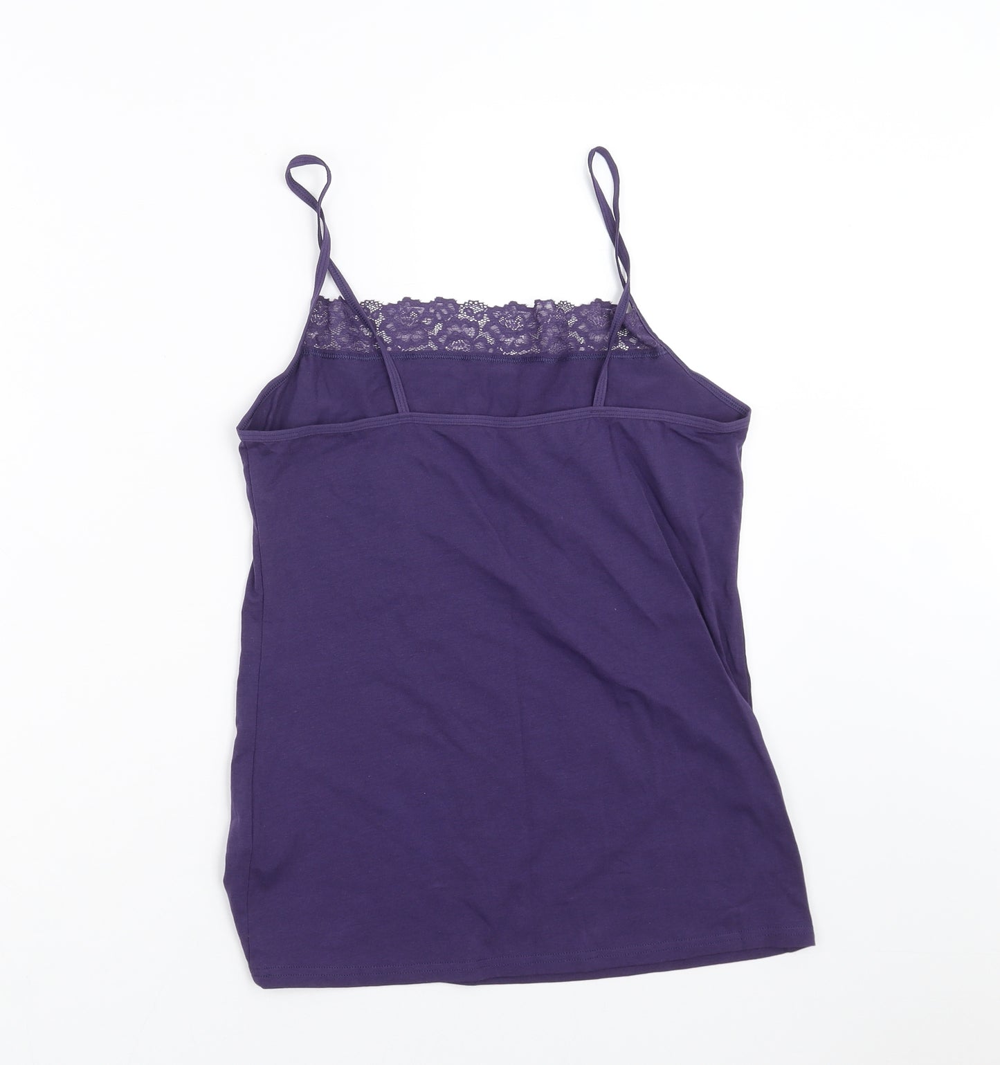 Marks and Spencer Womens Purple   Camisole T-Shirt Size 16  - Lace Detail