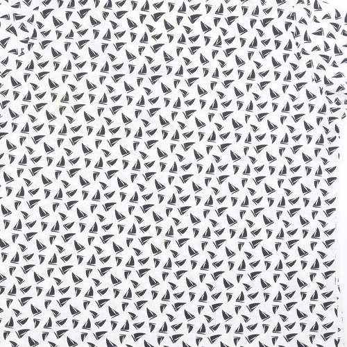 EWM Womens White   Basic T-Shirt Size M  - boat pattern