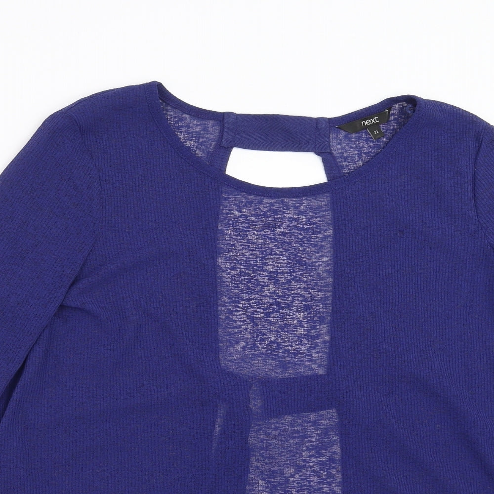 NEXT Womens Blue   Basic Blouse Size 22  - open back
