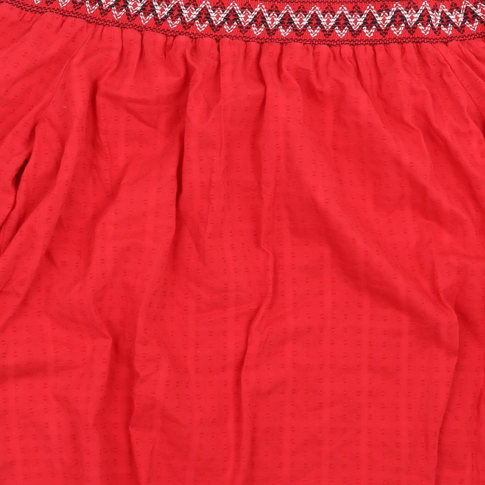 F&F Womens Red   Basic Blouse Size 22  - dotted pattern