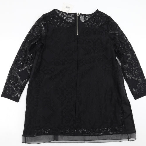 Classic Fashion Womens Black Floral  Shift  Size 3XL