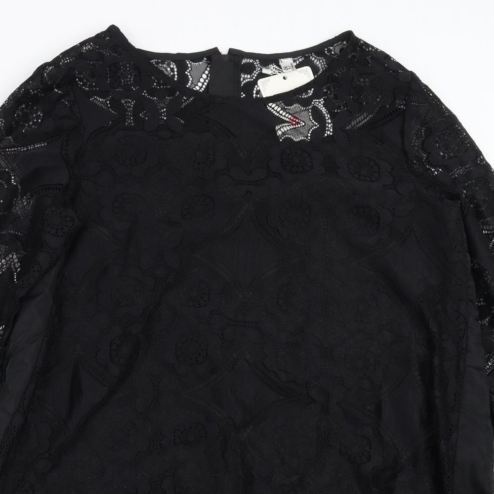 Classic Fashion Womens Black Floral  Shift  Size 3XL