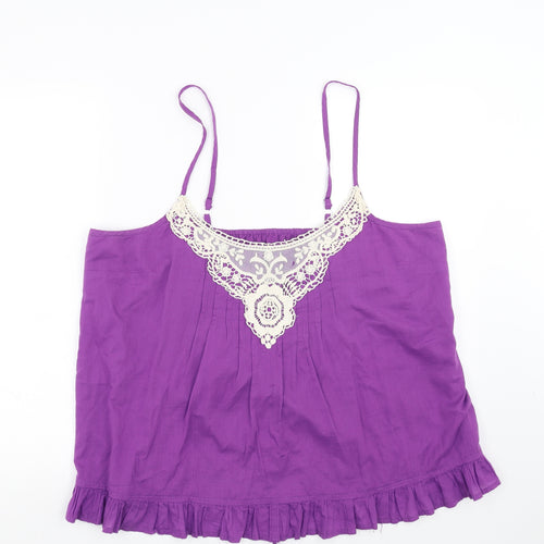 Prweworn Womens Purple   Basic Blouse Size 20  - crochet neckline