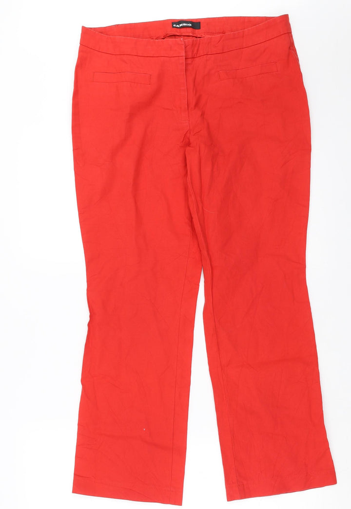 Cambio Womens Red   Trousers  Size 34 in L27 in