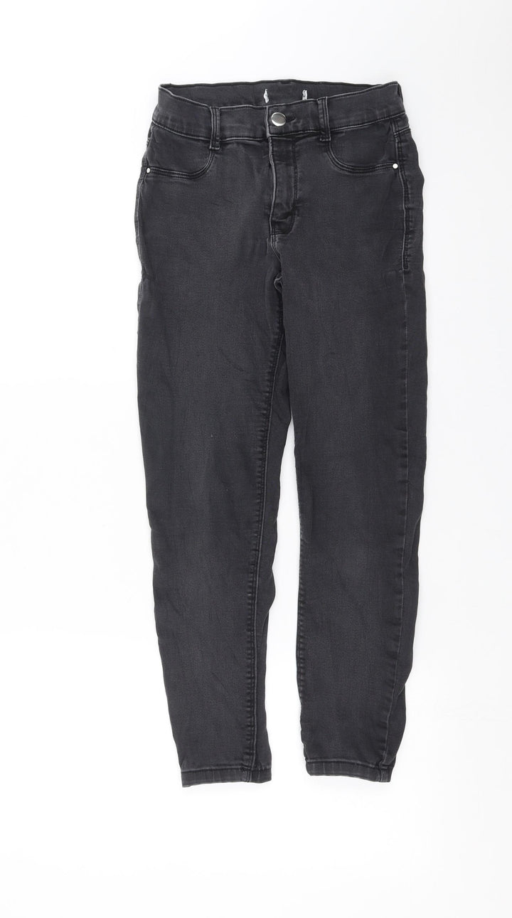 Dorothy Perkins Womens Grey Denim Skinny Jeans Size 10 L24 in