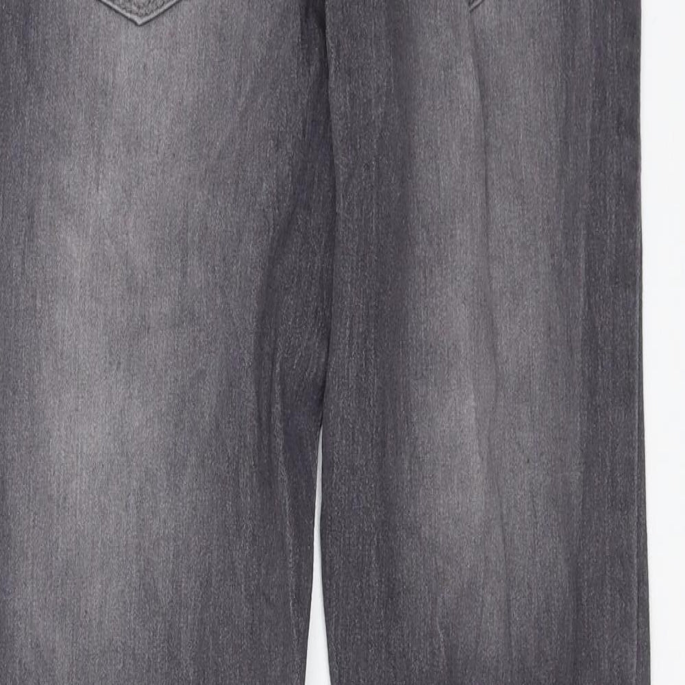 Janina Womens Grey  Denim Straight Jeans Size 8 L28 in