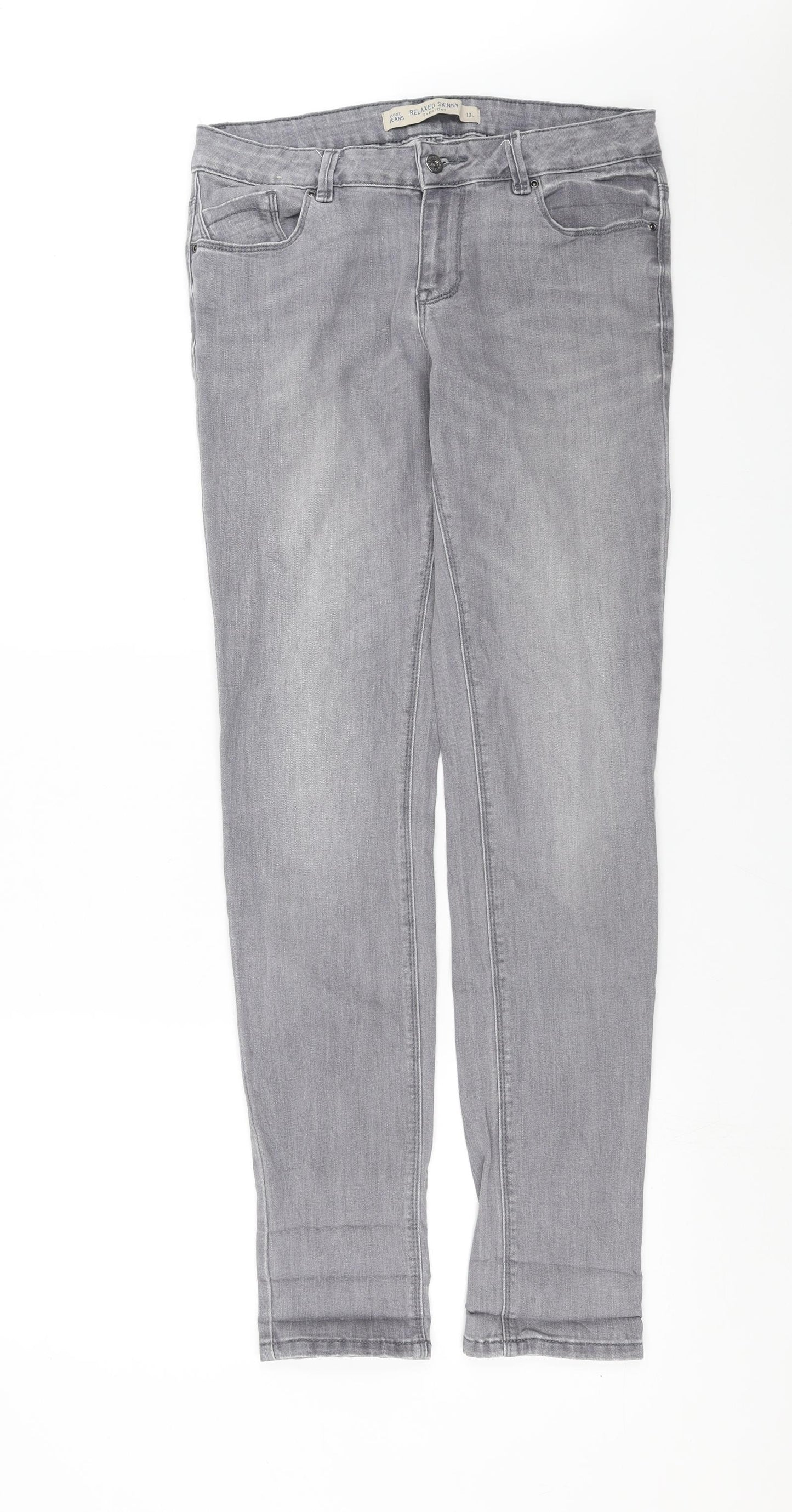 NEXT Womens Grey  Denim Skinny Jeans Size 10 L32 in