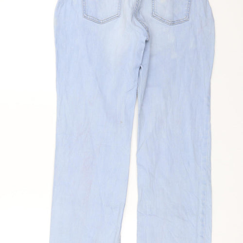 Marks and Spencer Womens Blue  Denim Straight Jeans Size 14 L29 in
