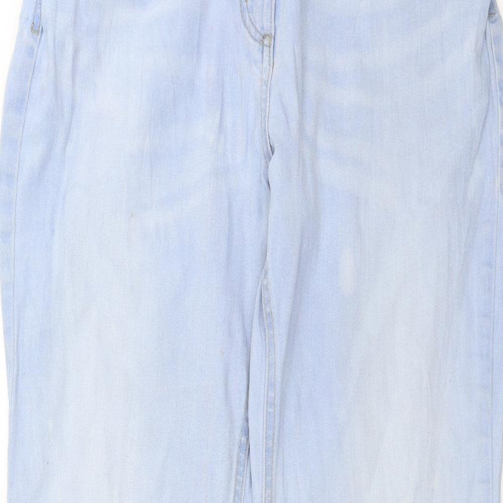 Marks and Spencer Womens Blue  Denim Straight Jeans Size 14 L29 in