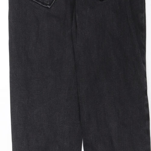 Lindex Womens Black  Denim Skinny Jeans Size 10 L27 in - Distressed hem