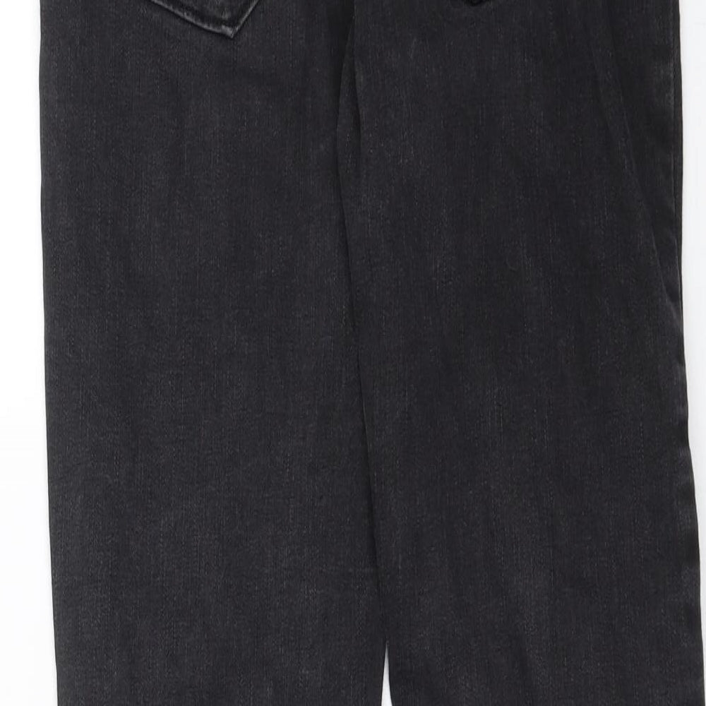 Lindex Womens Black  Denim Skinny Jeans Size 10 L27 in - Distressed hem