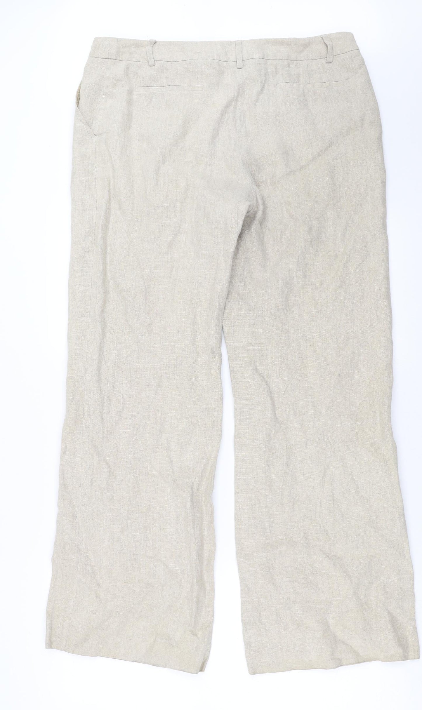 Hobbs Womens Beige   Trousers  Size 14 L30 in