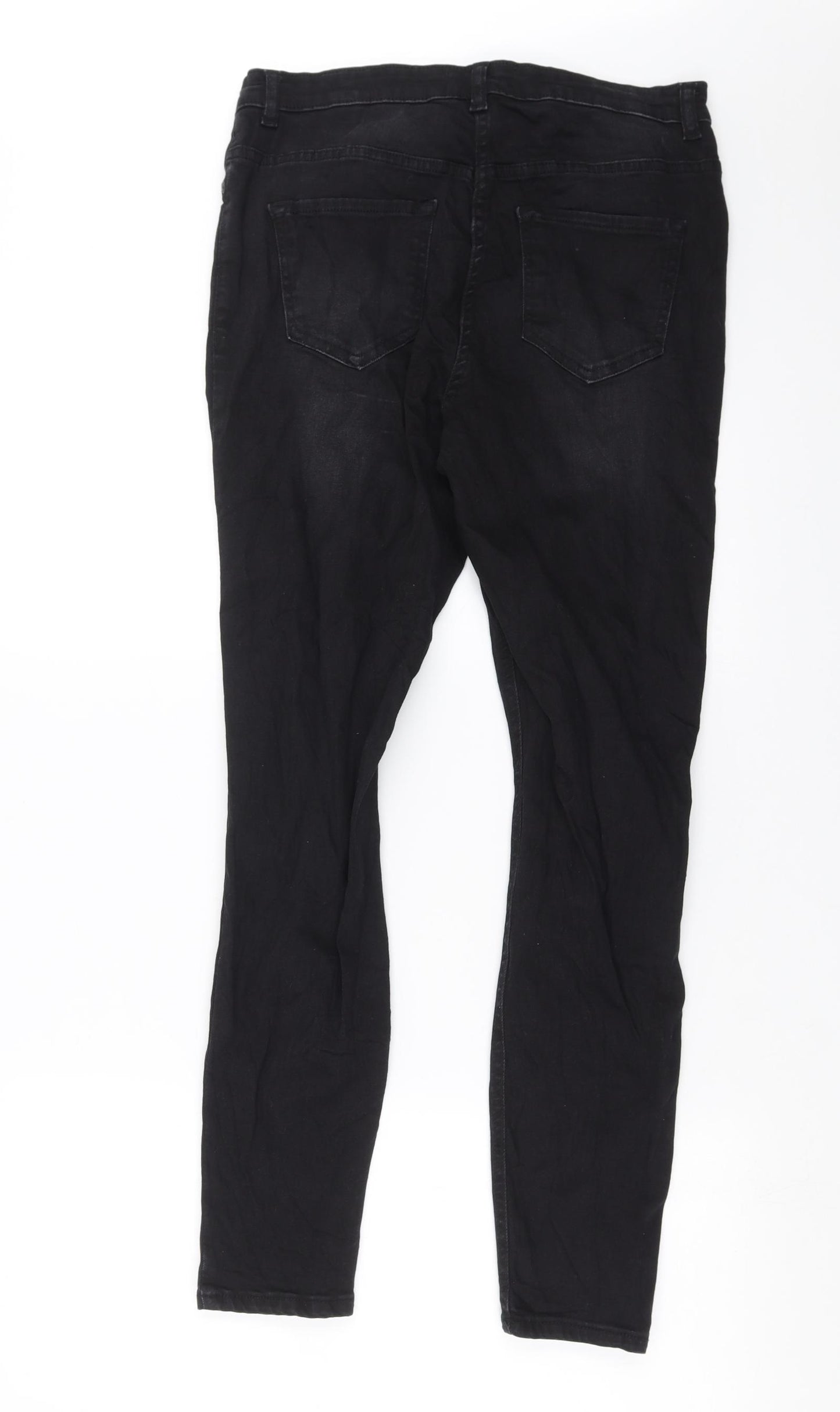 Studio Denim Womens Black  Denim Skinny Jeans Size 12 L28 in