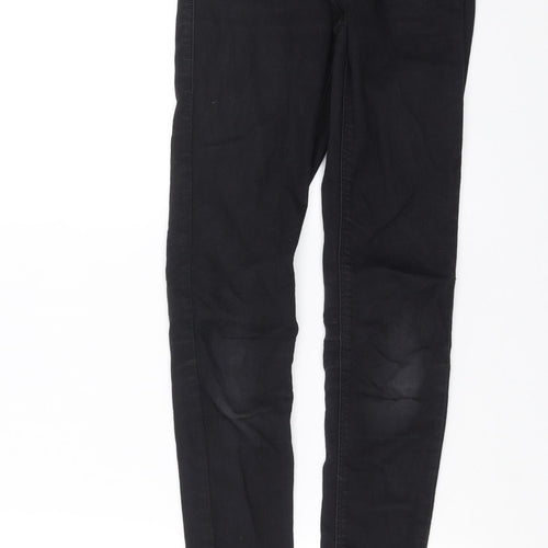Topshop Womens Black  Denim Skinny Jeans Size 24 in L28 in