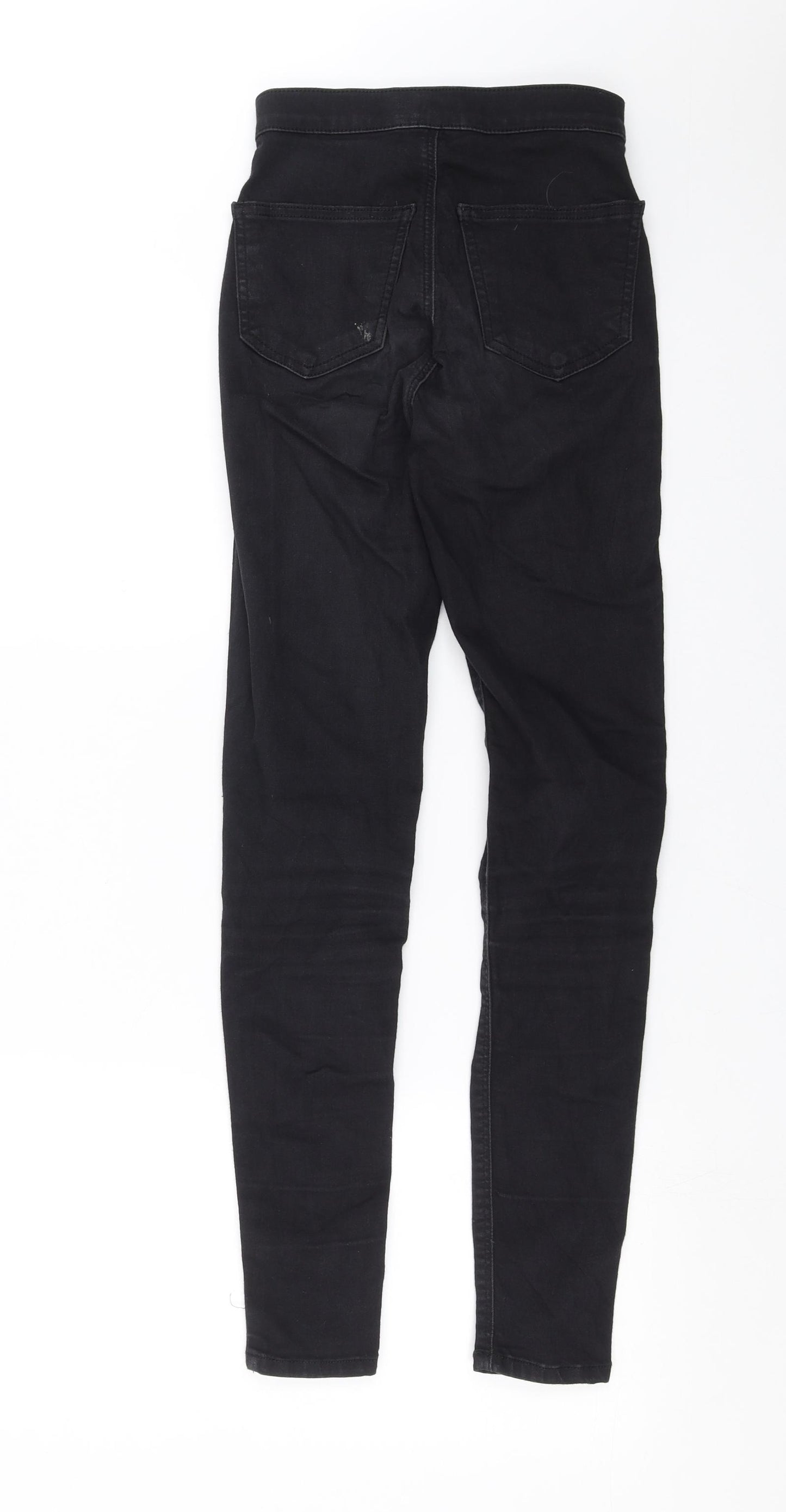 Topshop Womens Black  Denim Skinny Jeans Size 24 in L28 in