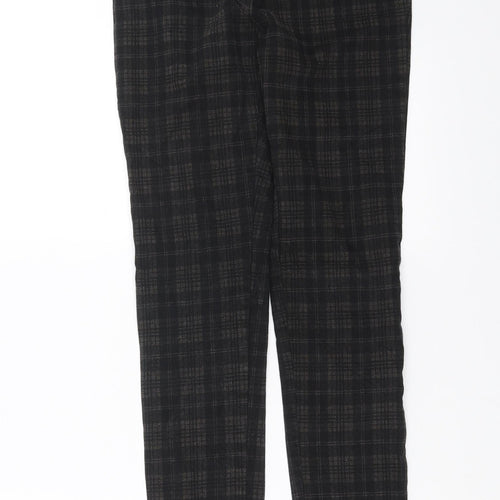 negozil scelto Womens Black Check  Trousers  Size 28 in L27 in