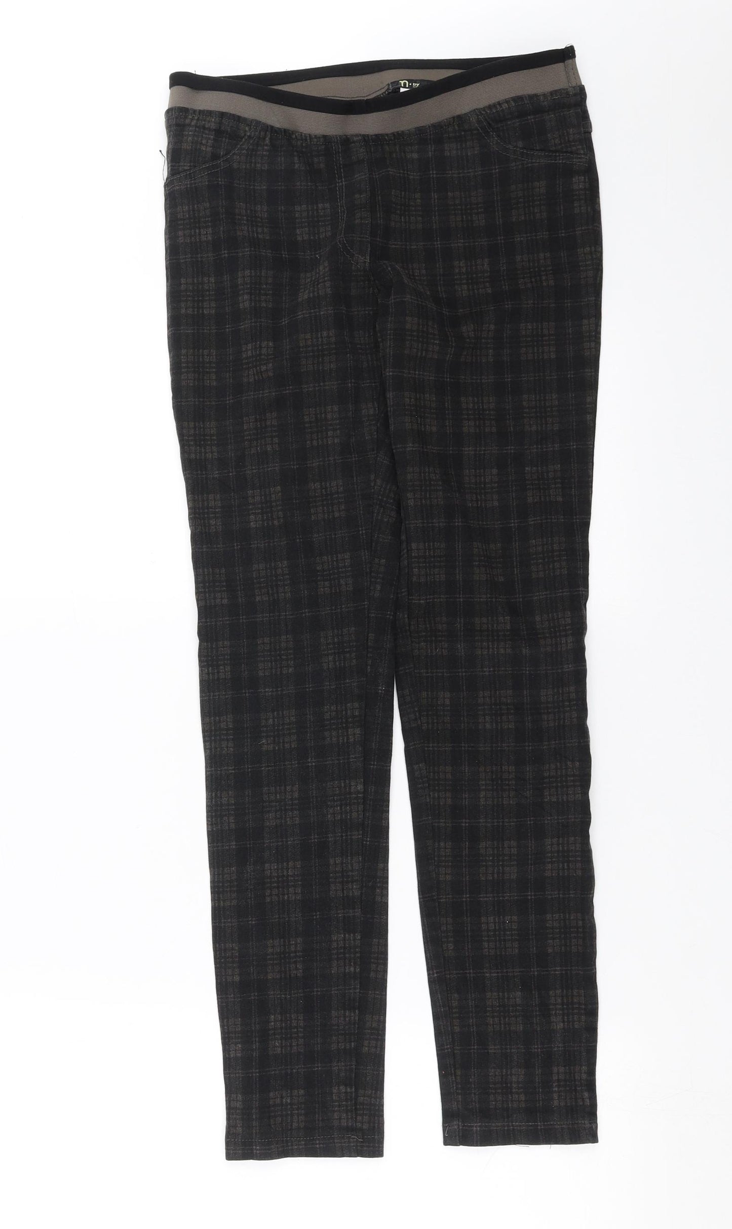 negozil scelto Womens Black Check  Trousers  Size 28 in L27 in