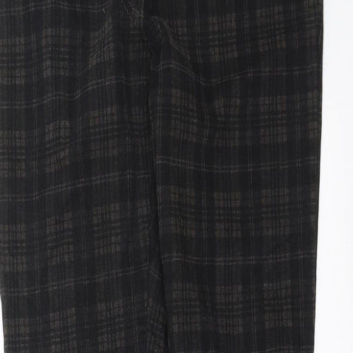 negozil scelto Womens Black Check  Trousers  Size 28 in L27 in