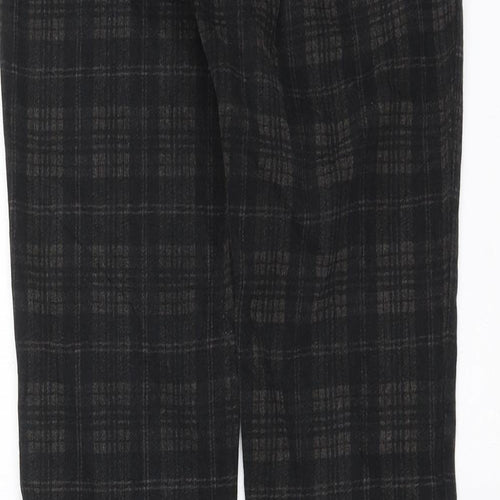 negozil scelto Womens Black Check  Trousers  Size 28 in L27 in