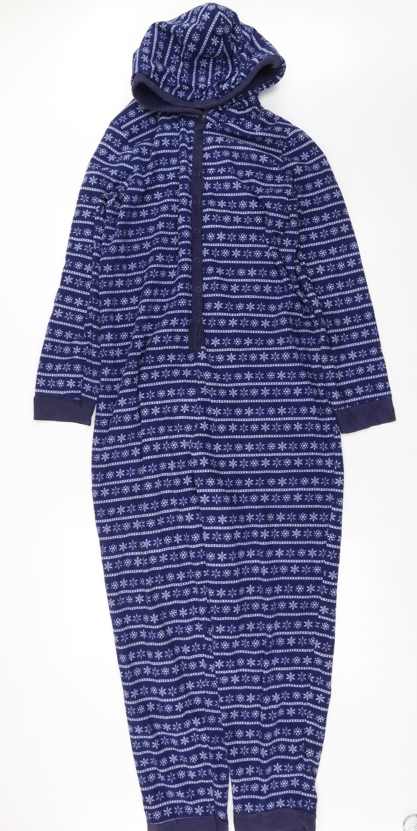 Warm & Cosy Womens Blue Fair Isle  Top One Piece Size 14  - onesie
