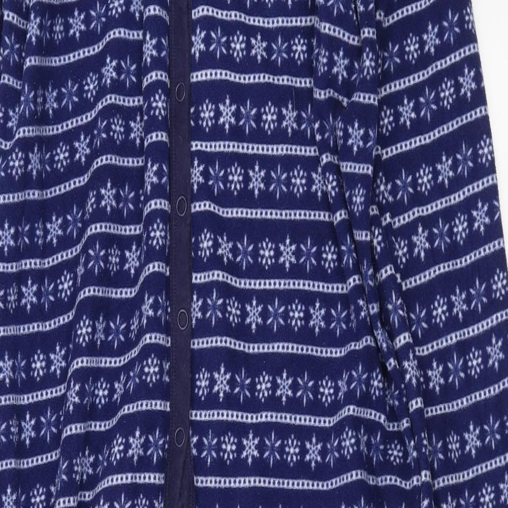 Warm & Cosy Womens Blue Fair Isle  Top One Piece Size 14  - onesie