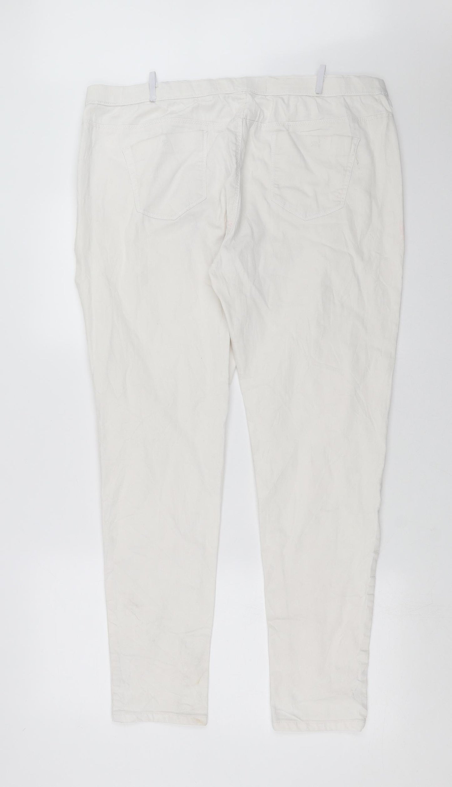Primark Womens White  Denim Jegging Jeans Size 18 L29 in