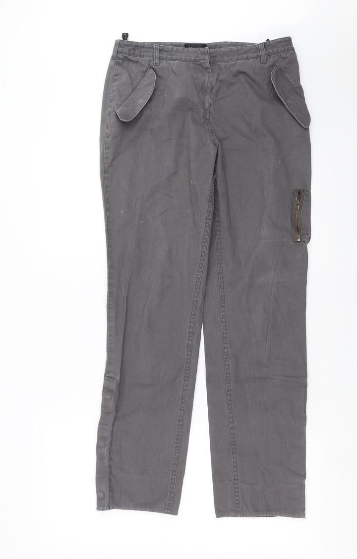 Linea Womens Grey Trousers Size 10 L29 in