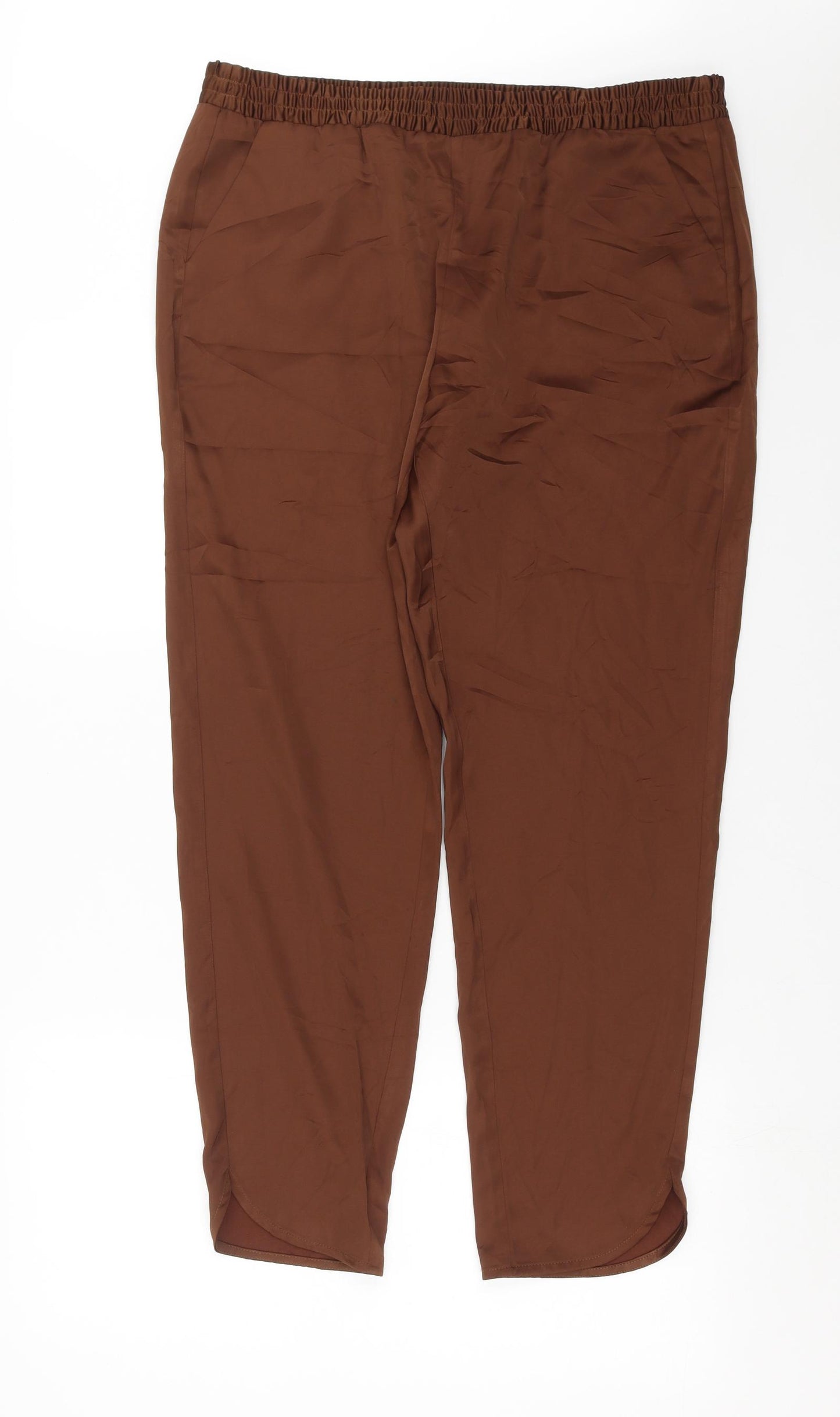 Marks and Spencer Womens Brown   Trousers  Size 14 L28 in
