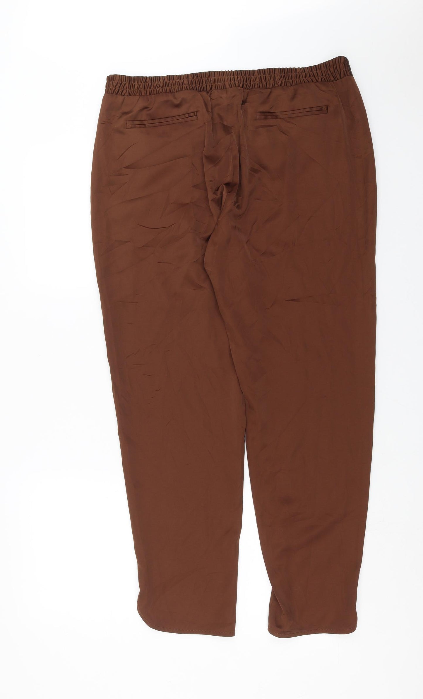 Marks and Spencer Womens Brown   Trousers  Size 14 L28 in