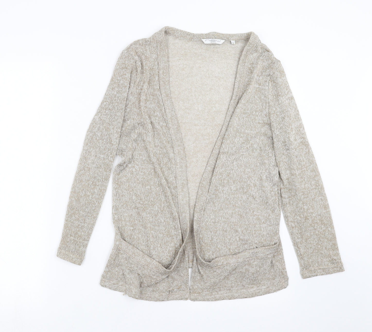 New Look Womens Beige  Knit Cardigan Jumper Size 12