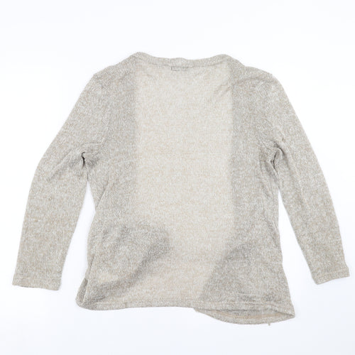 New Look Womens Beige  Knit Cardigan Jumper Size 12