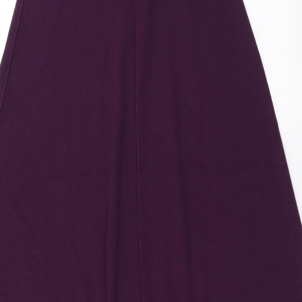 Marks and Spencer Womens Purple  Knit Maxi Skirt Size 8