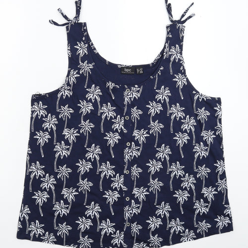 bonprix Womens Blue   Basic Tank Size XL