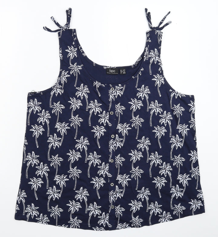 bonprix Womens Blue Basic Tank Size XL
