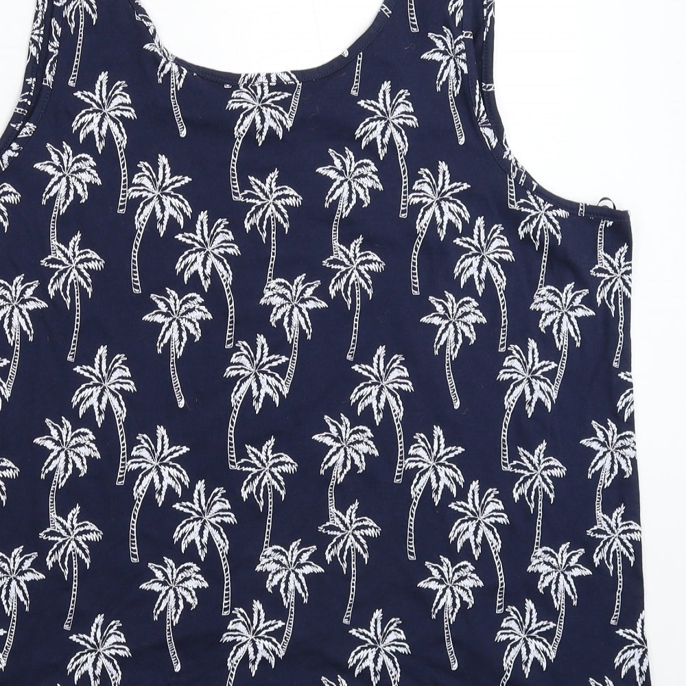 bonprix Womens Blue   Basic Tank Size XL
