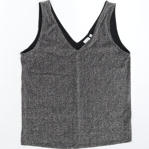 ICHI Womens Silver   Basic Tank Size S