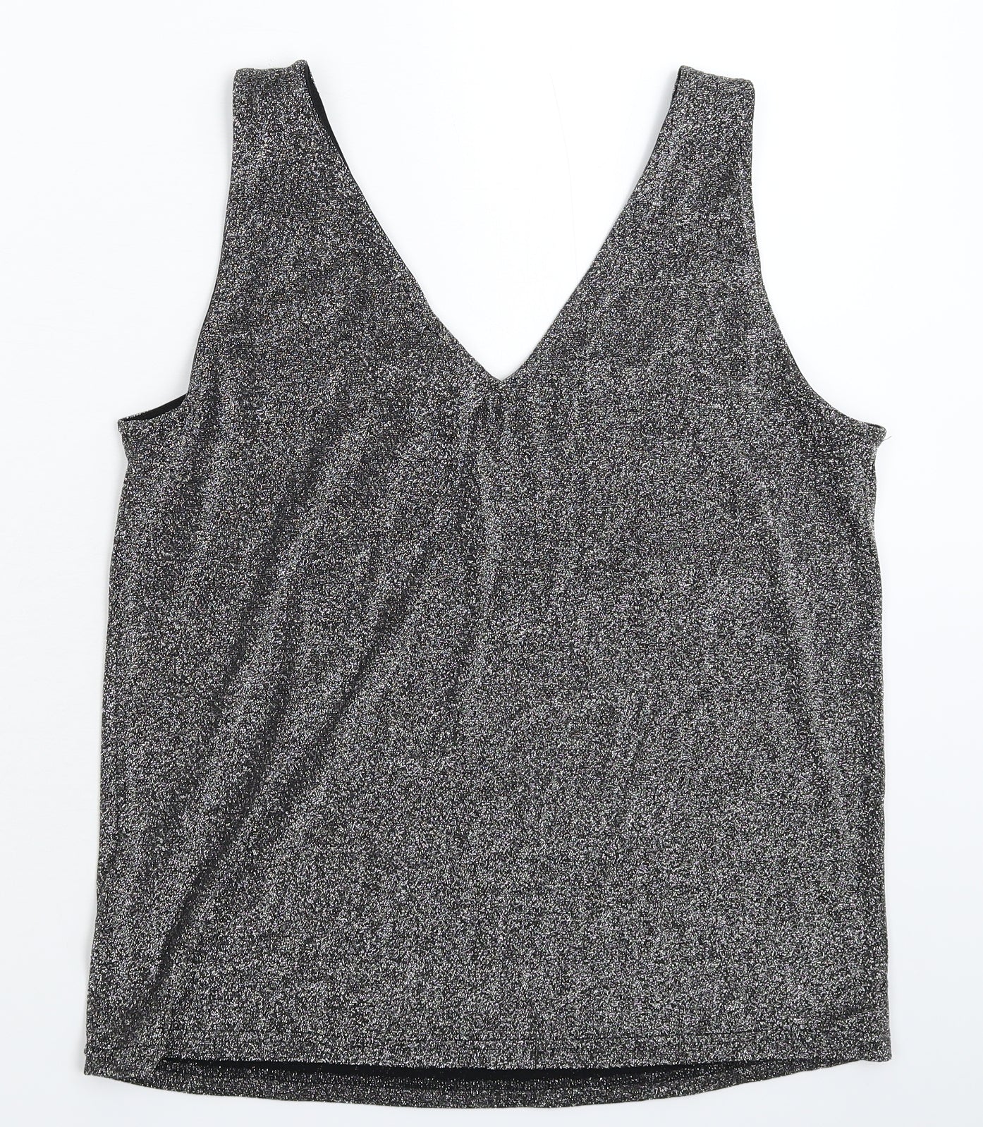 ICHI Womens Silver   Basic Tank Size S