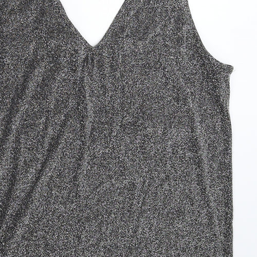 ICHI Womens Silver   Basic Tank Size S