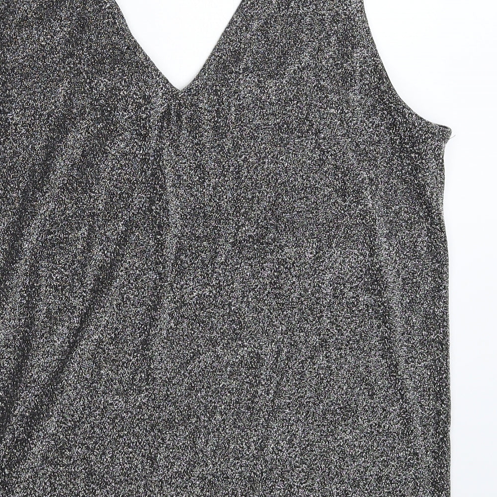 ICHI Womens Silver   Basic Tank Size S