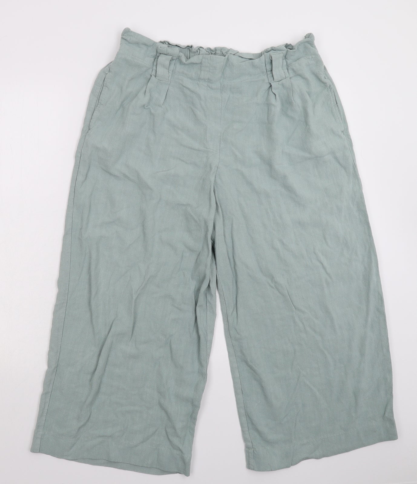 New Look Womens Grey   Cropped Trousers Size 16 L22 in