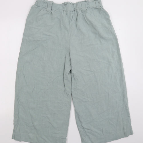 New Look Womens Grey   Cropped Trousers Size 16 L22 in