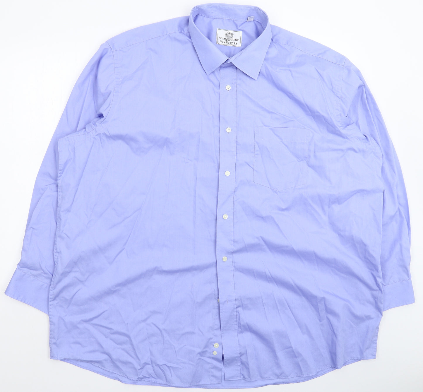 Van Heusen Mens Blue    Dress Shirt Size 19
